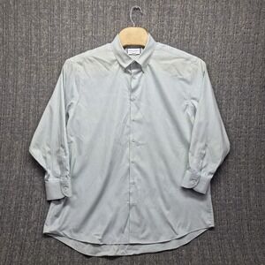 Charles Tyrwhitt Shirt 18 35 Classic Fit Non Iron Green Check Button Down Cotton